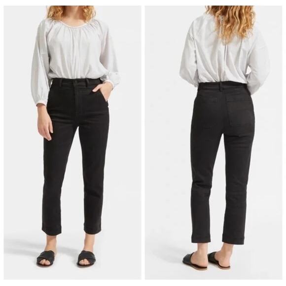 Everlane Pants - Black Everlane Slim Leg Crop Pants 139393 Size 14